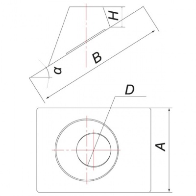 Кровельный элемент Вулкан 0°-20° на трубу V50R D300/400, нерж 304