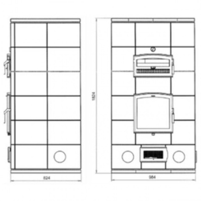 Печь-камин NunnaUuni Aino Duo-2