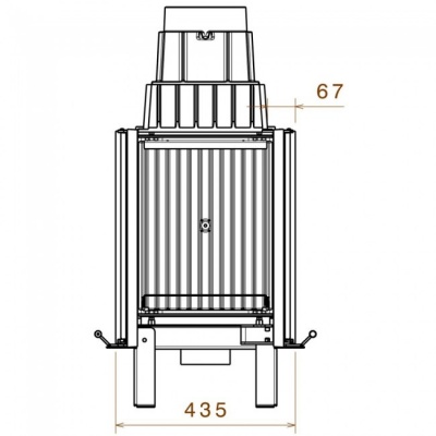Каминная топка Liseo Castiron LCI 11 GDF BG, двусторонняя, черное стекло Каминная топка Liseo Castiron LCI 11 GDF BG, двусторонняя, черное стекло