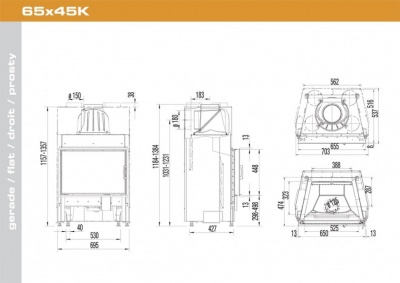 Каминная топка Austroflamm 65x45 K