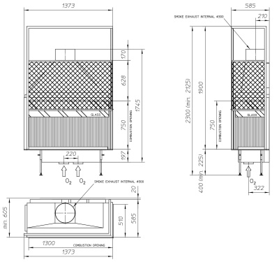 Топка Metalfire Universal MF 1300-75 W 2S R