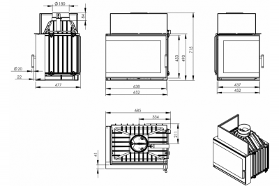 Каминная топка Nordflam Torn R