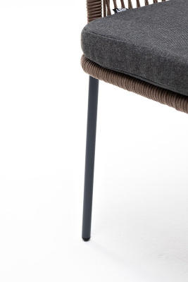 Стул 4SIS Лион из роупа Цвет: серый муар, коричневый, темно-серый