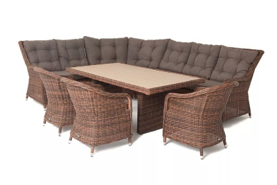 Обеденная группа угловая 4SIS Бергамо на 6 персон Цвет: коричневый