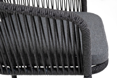 Стул барный 4SIS Марсель из роупа Цвет: темно-серый (RAL7024) шагрень, темно-серый Стул барный 4SIS Марсель из роупа Цвет: темно-серый (RAL7024) шагрень, темно-серый