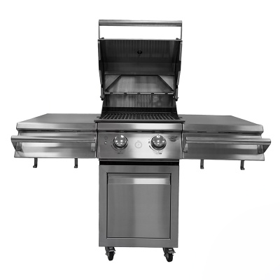 Газовый гриль B-Fire Kutuzov Premium 2 (2 столика + тележка 55 см.), нерж. сталь