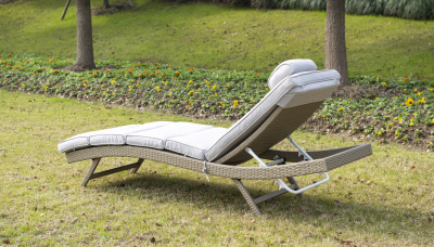 Садовый лежак 4SIS Лиссабон Цвет: соломенный