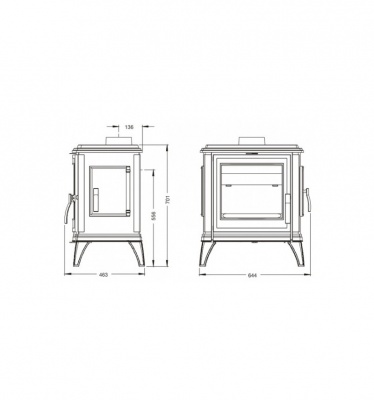 ПЕЧЬ-КАМИН Invicta SEDAN M антрацит NEW