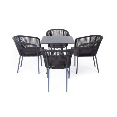 Обеденная группа 4SIS Конте-М с квадратным столом Цвет: серый гранит Обеденная группа 4SIS Конте-М с квадратным столом Цвет: серый гранит