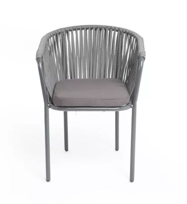 Стул 4SIS Бордо из роупа Цвет: темно-серый шагрень, серый Стул 4SIS Бордо из роупа Цвет: темно-серый шагрень, серый