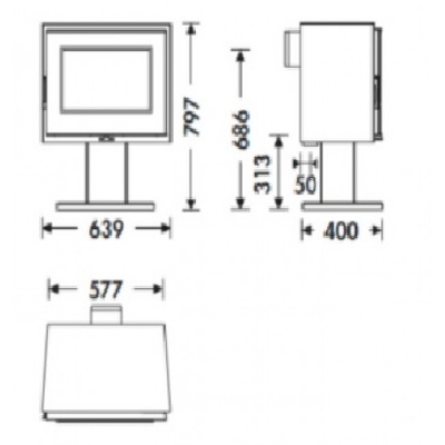 Печь-камин Panadero Verne