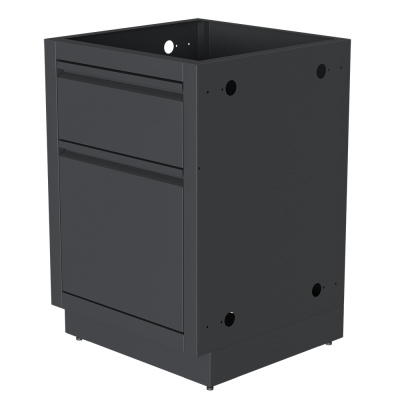 Тумба для мусора Napoleon с держателем бумажных полотенец Черная