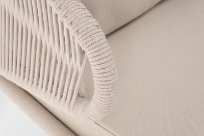 Диван 4SIS Милан 2-местный из роупа Цвет: белый, бежевый