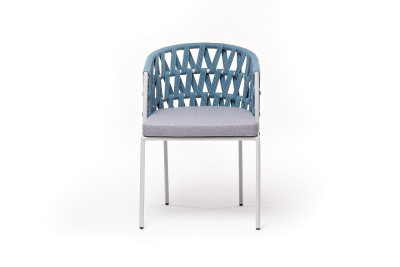 Стул 4SIS Диего из роупа Цвет: светло-серый шагрень, бирюзовый, светло-серый