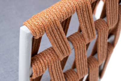 Стул 4SIS Диего из роупа Цвет: светло-серый шагрень, оранжевый меланж, светло-серый