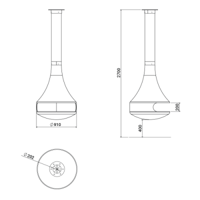 Камин Traforart Hypnos центральный  Камин Traforart Hypnos центральный