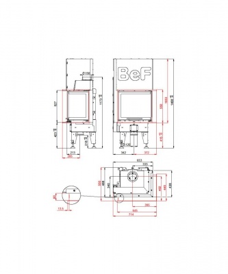 Каминная топка BeF Trend V6