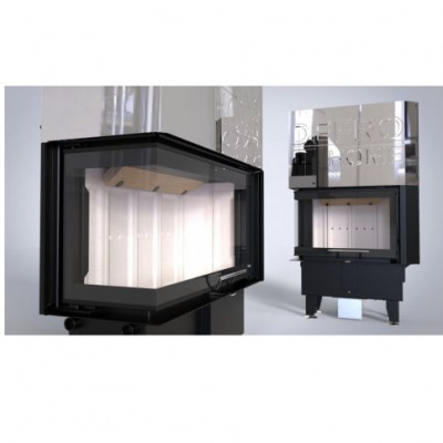 Топка Defro Home Intra SM G Slim угловая, 6 кВт, 683/478/352мм