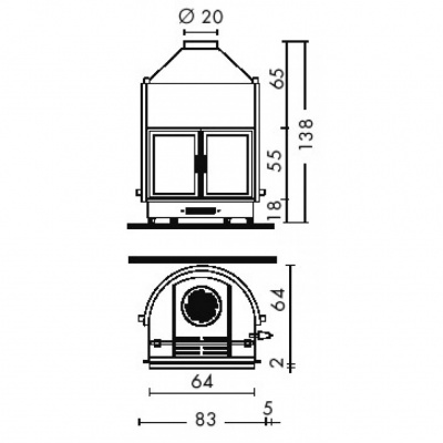 Каминная топка Edilkamin Idro 70 Каминная топка Edilkamin Idro 70