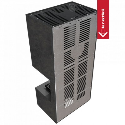 Каминокомплект FLOKI в облицовке FOKOS GRAFITE, угловое стекло справа Каминокомплект FLOKI в облицовке FOKOS GRAFITE, угловое стекло справа