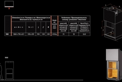 Каминная топка Totem VERTIVISION 900