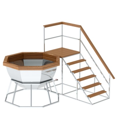 Банный чан 8 граней на подставке AISI 430 Банный чан 8 граней на подставке AISI 430