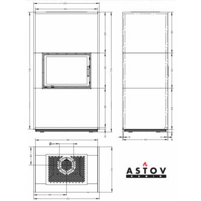 Печь-камин Astov APLIT ПС 700