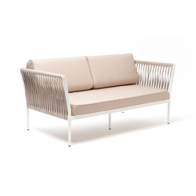 Диван 4SIS Касабланка 2-местный из роупа Цвет: светло-серый, светло-коричневый Диван 4SIS Касабланка 2-местный из роупа Цвет: светло-серый, светло-коричневый