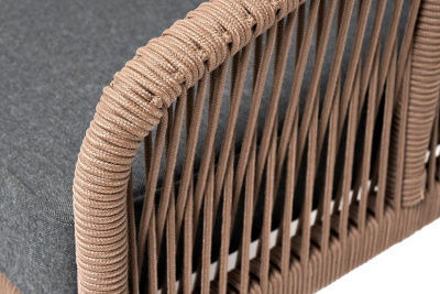 Лаунж-зона 4SIS Канны 4-местная из роупа со столиком Канны Цвет: коричнеый, темно-серый