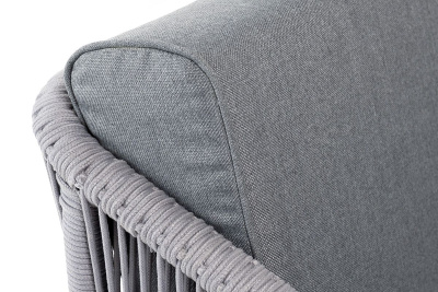 Кресло 4SIS Канны из роупа Цвет: белый, светло-серый, Neo ash Кресло 4SIS Канны из роупа Цвет: белый, светло-серый, Neo ash