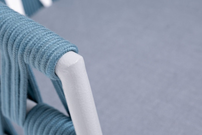 Стул 4SIS Диего из роупа Цвет: светло-серый шагрень, бирюзовый, светло-серый