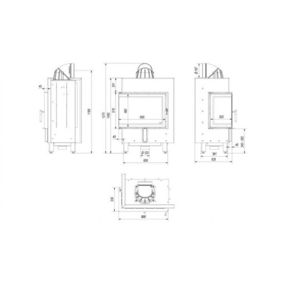 Каминная топка Kratki Lucy 12 L BS Каминная топка Kratki Lucy 12 L BS
