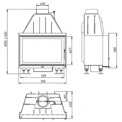 Каминная топка Экокамин АЛЬФА 800 Каминная топка Экокамин АЛЬФА 800