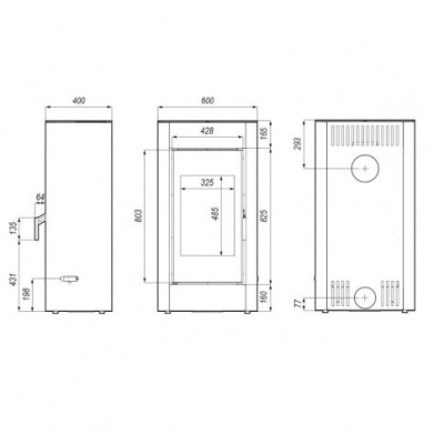 Печь камин Defro Home Solum, 9кВт