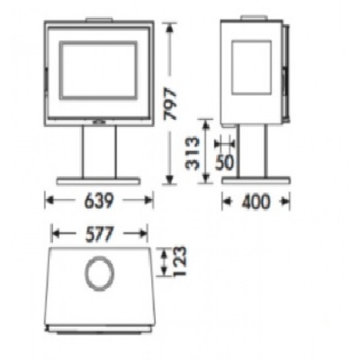 Печь-камин Panadero Atlantic Trivision