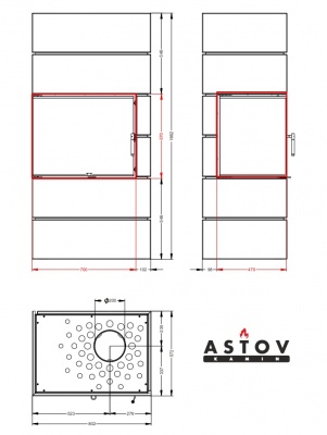 Камин Astov Ферро П2С 700