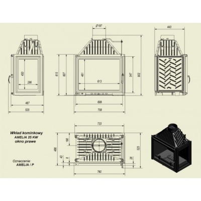 Каминная топка Kratki Amelia EKO Каминная топка Kratki Amelia EKO