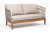Диван 4SIS Диего 2-местный из роупа; основание дуб, каркас алюминий светло-серый муар, роуп бежевый, ткань бежевая 052 Диван 4SIS Диего 2-местный из роупа; основание дуб, каркас алюминий светло-серый муар, роуп бежевый, ткань бежевая 052