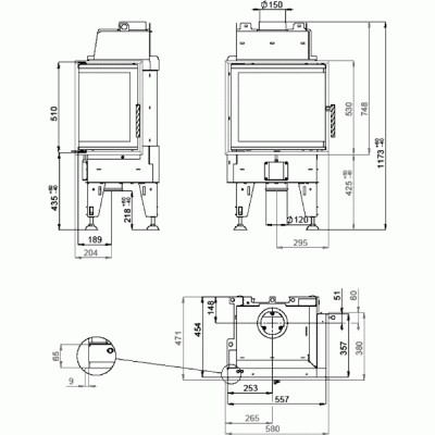 Каминная топка BeF Trend 6 CL/CP