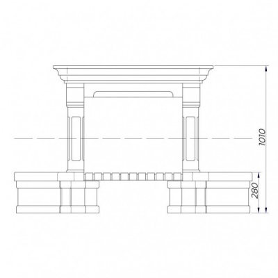 Каминная облицовка Supra-Russia TANGO SR, с каменной балкой