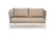 Диван 4SIS Диего 2-местный из роупа, каркас белый муар, роуп бежевый, ткань бежевая 035