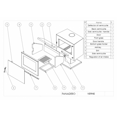 Печь-камин Panadero Verne