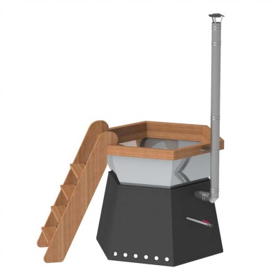 Банный чан 6 граней с ветрозащитой AISI 304 Банный чан 6 граней с ветрозащитой AISI 304