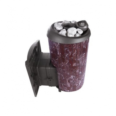 Банная печь Прометалл Атмосфера XL (Про) в ламелях Россо Леванто