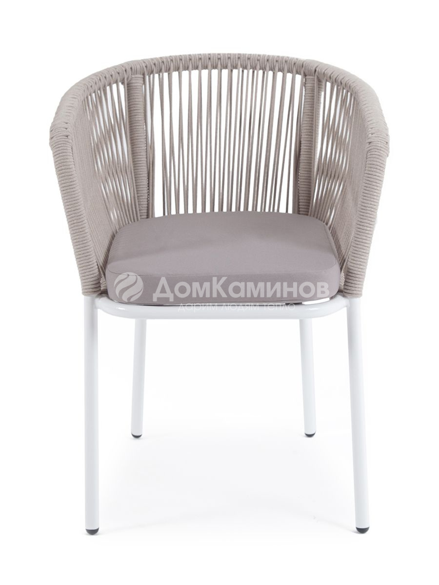 Стул из роупа 4SIS Марсель Цвет: белый шагрень, бежевый Стул из роупа 4SIS Марсель Цвет: белый шагрень, бежевый