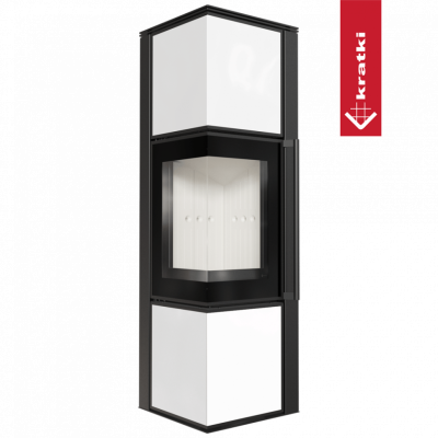 Печь Kratki PRO TORA/M, 8 кВт, белое стекло Печь Kratki PRO TORA/M, 8 кВт, белое стекло