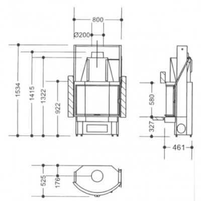 Каминная топка Supra Emeraude 1821