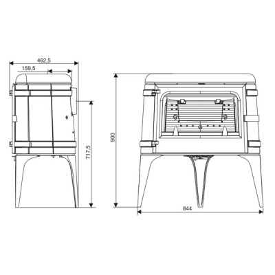 ПЕЧЬ-КАМИН Invicta LUNA антрацит