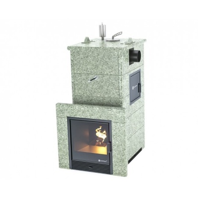 Печь для бани ИзиСтим Сочи-М2 с боковым подключением в кожухе из жадеита сталь AISI 321 Печь для бани ИзиСтим Сочи-М2 с боковым подключением в кожухе из жадеита сталь AISI 321