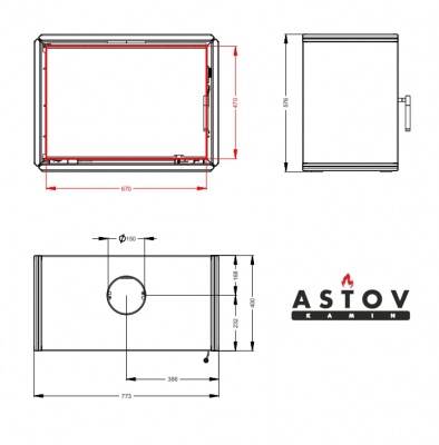 ПЕЧЬ-КАМИН АСТОВ ЛЕГГО ПК 7454